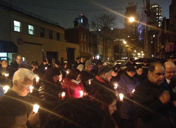 Vigil in Long Island City last week