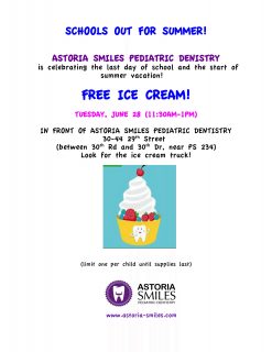 Astoria Smiles Ice Cream Flyer